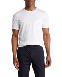 Theory - Precise Crewneck Cotton Pocket Tee - Lyst