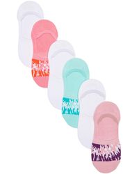 Jessica Simpson Tie-dye No-show Liner Socks - Pink