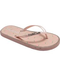 Bebe - Peach Flip Flop - Lyst