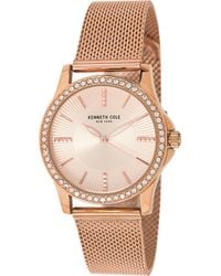 Kenneth Cole Rectangular Face Watch with Leather Strap in  display picture 1