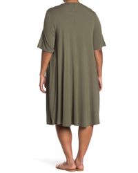 philosophy apparel elbow sleeve knit swing dress