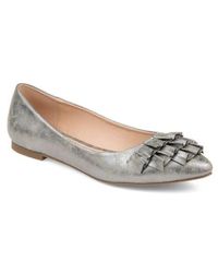 Journee Collection - Pointed Toe Ruffle Flats - Lyst