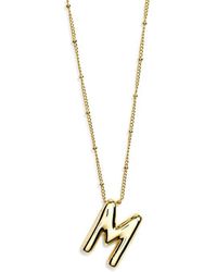 Leith - 3D Initial Pendant Necklace - Lyst
