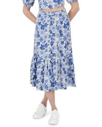 Lucky Brand - Floral Two-piece Crop Top & Midi Skirt - Lyst