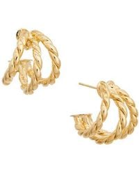 Juvell - Twisted Triple Hoop Earrings - Lyst