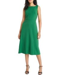 Maggy London - Boat Neck Sleeveless Fit & Flare Dress - Lyst