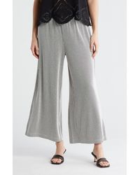 Adrianna Papell - Stripe Wide Leg Pull-on Pants - Lyst
