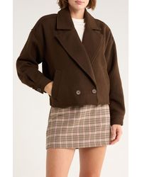 Steve Madden - Double Breasted Crop Jacket - Lyst