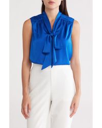 Gemma  Jane - Tie Front Sleeveless Top - Lyst