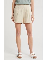 Madewell - Solid Linen Blend Shorts - Lyst