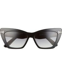 Tom Ford - Wyatt 56Mm Gradient Cat Eye Sunglasses - Lyst