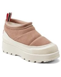 HUNTER - Askern Waterproof Suede Platform Bootie - Lyst