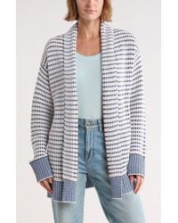 Splendid - Stripe Open Front Cardigan - Lyst