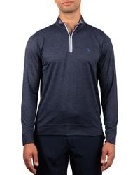 Tailorbyrd - Solid Mesh Quarter Zip Sweater - Lyst