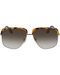 Victoria Beckham - 59mm Semi Rimless Sunglasses - Lyst