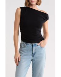 Blu Pepper - Asymmetrical Rib Top - Lyst