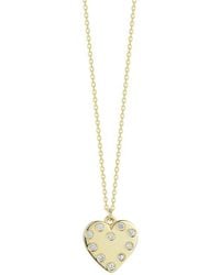 Ember Fine Jewelry - Diamond Heart Pendant Gold Necklace - Lyst