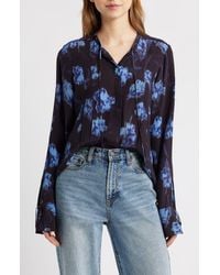 Rag & Bone - Arden Pleated Print Top - Lyst