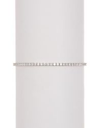 Adornia - Rhodium Plated Swarovski Crystal Accented Lariat Bracelet - Lyst
