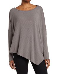 Go Couture - Assymetrical Hem Dolman Sleeve Sweater - Lyst