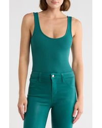 L'Agence - Nica Scoop Neck Tank Bodysuit - Lyst