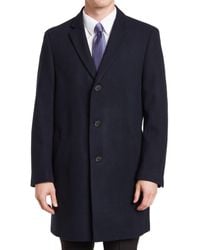 Hart Schaffner Marx - Hanover Wool Blend Topcoat - Lyst