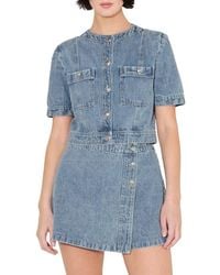 FREEMARKET - Button-Up Crop Top - Lyst