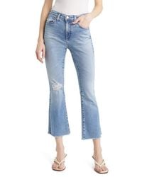 AG Jeans - Farrah High Waist Crop Bootcut Jeans - Lyst