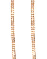 Cara - Baguette Crystal Linear Drop Earrings - Lyst