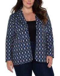 Liverpool Los Angeles - Batik Pattern Relaxed One-Button Blazer - Lyst