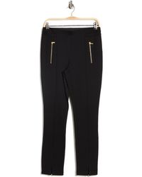Slacks and Chinos Leggings Ellen Tracy Synthetic High-rise Leggings in Black White Womens Clothing Trousers Black 