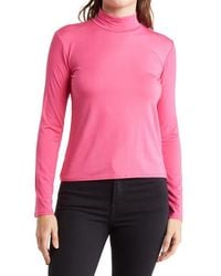 Go Couture - Spring Turtleneck Long Sleeve Sweater Tee - Lyst
