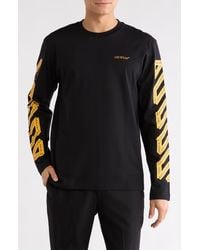 Off-White c/o Virgil Abloh - Tape Arrow Diagonal Long Sleeve Skate T-Shirt - Lyst