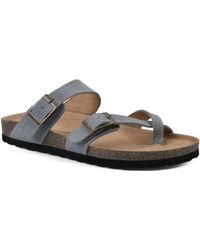 White Mountain - Gracie Double Buckle Sandal - Lyst