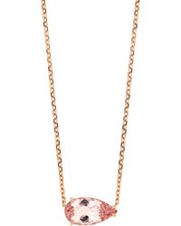 Bony Levy - 18k Rose Gold Morganite Pendant Necklace - Lyst