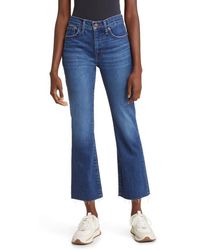 Madewell - Kick Out Raw Hem Crop Jeans - Lyst
