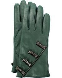Portolano - Bow Leather Gloves - Lyst