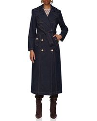 Avec Les Filles - Belted Utility Denim Trench Coat - Lyst