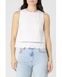 French Connection - Alissa Sleeveless Cotton Top - Lyst