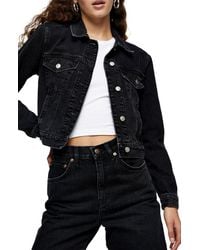 topshop black denim jacket