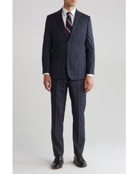 English Laundry - Plaid Trim Fit Wool Blend Two-piece Suit - Lyst