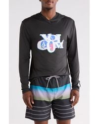 Volcom - Crawdad Hooded Long Sleeve Rashguard - Lyst