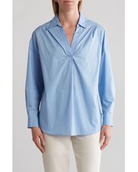 Ellen Tracy - Eyelet Embroidered Top - Lyst