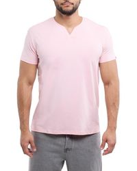 Xray Jeans - Split-Neck Cotton Jersey T-Shirt - Lyst