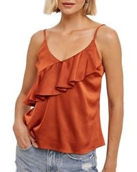 Wishlist - Ruffle Satin Cami - Lyst
