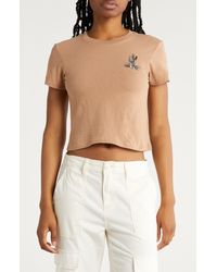 Volcom - Kindness Crop Cotton Graphic Baby T-shirt - Lyst