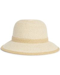 Nine West - Bow Split Back Straw Cloche - Lyst