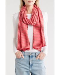 Portolano - Stripe Wool Blend Scarf - Lyst