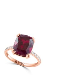 Effy - 14k Rose Gold Lab Created Ruby & Lab Created Diamond Ring - Lyst