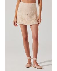Astr - Joly Pearly Sweater Skirt - Lyst